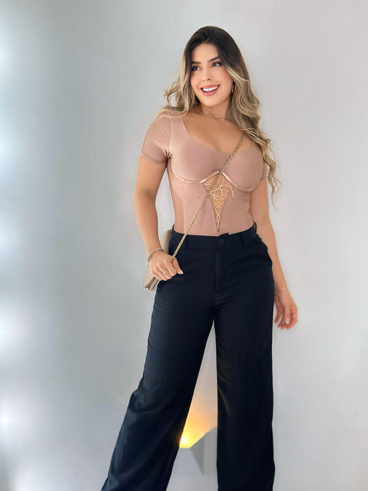 Body con Escote de Listones